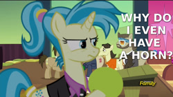 Size: 1920x1080 | Tagged: safe, edit, edited screencap, screencap, character:allie way, character:doctor whooves, character:jeff letrotski, character:time turner, species:pony, episode:slice of life, g4, my little pony: friendship is magic, bowling, caption, colter sobchak, donny, fail, male, stallion, unicorn master race