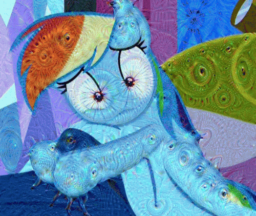Size: 500x421 | Tagged: safe, edit, screencap, character:rainbow dash, episode:do princesses dream of magic sheep?, acid trip, animated, bad trip, cocaine is a hell of a drug, deepdream, dither strobe, make it stop, nightmare, nightmare fuel, nightmare sunflower, only the dead can know peace from this evil, pure unfiltered evil, scared, sunflower, the power of luna compels you