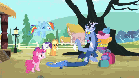 Size: 480x270 | Tagged: safe, edit, edited screencap, screencap, character:applejack, character:cheese sandwich, character:discord, character:fluttershy, character:pinkie pie, character:princess celestia, character:princess luna, character:rainbow dash, character:rarity, character:spike, character:sweetie belle, character:twilight sparkle, character:twilight sparkle (alicorn), species:alicorn, species:pony, episode:pinkie pride, episode:three's a crowd, g4, my little pony: friendship is magic, a colt classic, animated, applejack's eyebrow, blue flu, children of the night, eyebrow wiggle, eyebrows, female, funny, lol, lullaby for a princess, mane six, mare, ponies, ponies the anthology v, raised eyebrow, unconvinced applejack, wat, youtube link, youtube source