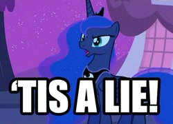 Size: 494x355 | Tagged: safe, edit, edited screencap, screencap, character:princess luna, species:alicorn, species:pony, episode:luna eclipsed, g4, my little pony: friendship is magic, female, image macro, mare, nightmare night, solo, text
