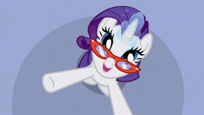 Size: 672x378 | Tagged: safe, edit, edited screencap, screencap, character:rarity, episode:suited for success, g4, my little pony: friendship is magic, season 1, animated, arms in the air, art of the dress, carousel boutique, dizzy, fabric, female, glasses, glasses rarity, glue, good trick, hypnotic, looking up, loop, magic, mannequin, measuring tape, needle, pincushion, scissors, singing, solo, spinning, standing, string, telekinesis, zoom