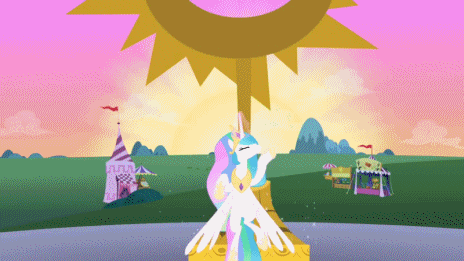 Size: 464x261 | Tagged: safe, edit, screencap, character:cotton candy (g3), character:pinkie pie (g3), character:princess celestia, character:rainbow dash (g3), character:sparkleworks, character:sunny daze (g3), character:sweetberry, character:wysteria, episode:a charming birthday, episode:the cutie mark chronicles, g3, g4, my little pony: friendship is magic, against sun, amazed, amazing, animated, beautiful, cartoon, crossover, g3 to g4, g4 to g3, generation leap, kimono, mashup, summer sun celebration, sun