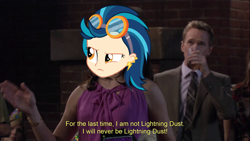 Size: 960x540 | Tagged: safe, edit, edited screencap, screencap, character:indigo zap, character:lightning dust, equestria girls:friendship games, g4, my little pony: equestria girls, my little pony:equestria girls, cut and paste, how i met your mother, subtitles
