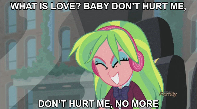 Size: 650x362 | Tagged: safe, edit, edited screencap, screencap, character:lemon zest, equestria girls:friendship games, g4, my little pony: equestria girls, my little pony:equestria girls, animated, cute, discovery family logo, female, haddaway, headbang, night at the roxbury, saturday night live, solo, song reference, text, what is love, zestabetes