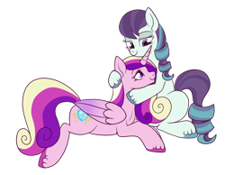 Size: 750x583 | Tagged: safe, artist:lulubell, character:coloratura, character:princess cadance, crack shipping, female, infidelity, lesbian, rara, raradance, shipping, simple background, transparent background