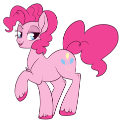 Size: 481x499 | Tagged: safe, artist:lulubell, character:pinkie pie, female, simple background, solo, transparent background, unshorn fetlocks