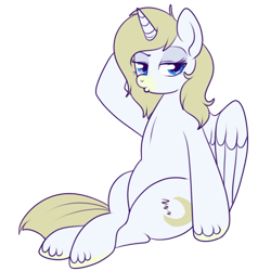Size: 512x512 | Tagged: safe, artist:lulubell, oc, oc only, species:alicorn, species:pony, alicorn oc, duckface, simple background, solo, transparent background
