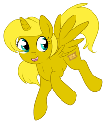 Size: 427x482 | Tagged: safe, artist:lulubell, oc, oc only, oc:ticket, species:alicorn, species:pony, alicorn oc, simple background, solo, transparent background