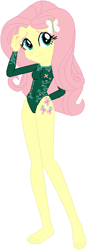 Size: 189x546 | Tagged: safe, artist:selenaede, artist:siden, artist:wolf, base used, character:fluttershy, my little pony:equestria girls, barefoot, clothing, cute, cutie mark, cutie mark on equestria girl, feet, female, gymnast, leotard, shyabetes, toes