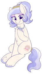 Size: 550x912 | Tagged: safe, artist:lulubell, oc, oc only, oc:opalescent pearl, species:crystal pony, jewelry, simple background, solo, transparent background