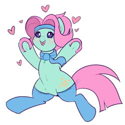 Size: 744x744 | Tagged: safe, artist:lulubell, oc, oc only, oc:💚, species:earth pony, species:pony, clothing, female, mare, socks
