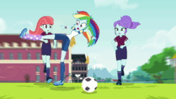 Size: 1920x1080 | Tagged: safe, edit, edited screencap, screencap, character:crystal lullaby, character:melon mint, character:pinkie pie, character:rainbow dash, character:sandalwood, character:sunset shimmer, character:super funk, character:trixie, character:twilight sparkle, character:twilight sparkle (scitwi), species:eqg human, episode:sock it to me, episode:street magic with trixie, g4, my little pony: equestria girls, my little pony:equestria girls, spoiler:choose your own ending (season 2), spoiler:eqg series (season 2), alizarin bubblegum, animated, background human, canterlot high, doodle bug, female, football, gallop j. fry, garden grove, geode of empathy, geode of sugar bombs, geode of telekinesis, goal, golden hazel, guy grove, little red, magic, magical geodes, male, marco dafoy, no sound, offscreen character, orange sunrise, ponytail, sock it to me: trixie, sports, track starr, trixie's magic sock, webm