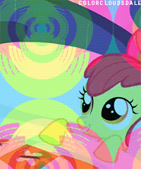 Size: 200x240 | Tagged: safe, edit, edited screencap, screencap, character:apple bloom, character:sweetie belle, species:earth pony, species:pony, species:unicorn, episode:stare master, g4, my little pony: friendship is magic, animated, bed, gif, hush now quiet now