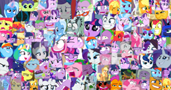 Size: 4096x2160 | Tagged: safe, edit, edited screencap, screencap, character:apple bloom, character:applejack, character:big mcintosh, character:fluttershy, character:goldie delicious, character:jet set, character:kerfuffle, character:lord tirek, character:pinkie pie, character:princess celestia, character:princess luna, character:queen chrysalis, character:quibble pants, character:rainbow dash, character:rarity, character:sans smirk, character:shining armor, character:silverstream, character:spike, character:spike (dog), character:starlight glimmer, character:sunburst, character:trixie, character:twilight sparkle, character:twilight sparkle (alicorn), species:alicorn, species:classical hippogriff, species:dog, species:dragon, species:earth pony, species:hippogriff, species:pegasus, species:pony, species:unicorn, episode:a horse shoe-in, episode:a trivial pursuit, episode:between dark and dawn, episode:dragon dropped, episode:fomo, episode:frenemies, episode:reboxing with spike!, episode:sparkle's seven, episode:sweet and smoky, episode:the last laugh, friendship is magic: rainbow roadtrip, g4, my little pony: equestria girls, my little pony: friendship is magic, my little pony:equestria girls, spoiler:eqg series (season 2), spoiler:s09, alternate hairstyle, apple chord, blushing, cat, clothing, collage, cowboy hat, crown, crying, cute, detective rarity, drool, eye reflection, faec, female, floppy ears, food, goldie delicious' cats, hard-won helm of the sibling supreme, hat, helmet, hug, male, mane seven, mane six, mare, megaradash, messy mane, one eye closed, pancakes, pudding face, reflection, shining adorable, sleeping, spike's dog collar, starry eyes, uvula, wall of tags, wat, wavy mouth, wingding eyes, winged spike, wink