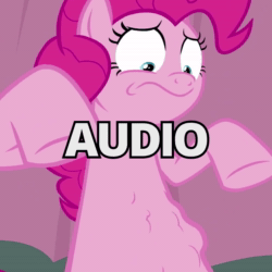 Size: 1080x1080 | Tagged: safe, edit, edited screencap, screencap, character:pinkie pie, species:pony, episode:a trivial pursuit, g4, my little pony: friendship is magic, animated, belly, hungry, sound, sound only, stomach growl, stomach noise, wat, webm