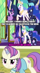 Size: 500x893 | Tagged: safe, edit, edited screencap, screencap, character:asteria, character:princess celestia, character:princess luna, character:twilight sparkle, character:twilight sparkle (alicorn), species:alicorn, species:pony, species:unicorn, episode:2-4-6 greaaat, episode:between dark and dawn, g4, my little pony: friendship is magic, comic, screencap comic, twilight's castle