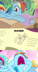 Size: 800x1482 | Tagged: safe, edit, edited screencap, screencap, character:rainbow dash, character:twilight sparkle, character:twilight sparkle (alicorn), species:alicorn, species:pony, episode:amending fences, episode:do princesses dream of magic sheep?, episode:the lost treasure of griffonstone, g4, my little pony: friendship is magic, comic, haycartes' method, scared, screencap comic
