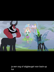 Size: 1536x2048 | Tagged: safe, edit, edited screencap, screencap, character:cozy glow, character:lord tirek, character:queen chrysalis, character:spike, species:alicorn, species:changeling, species:dragon, species:pony, episode:the ending of the end, g4, my little pony: friendship is magic, leak, abuse, changeling queen, cozycorn, female, poor spike, race swap, spikeabuse, spoiler, ultimate chrysalis, winged spike