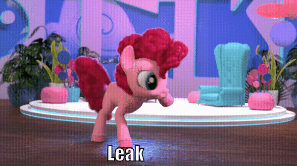 Size: 600x336 | Tagged: safe, edit, edited screencap, screencap, character:pinkie pie, species:earth pony, species:pony, animated, caption, female, gif, hello pinkie pie, image macro, meme, metaphor, metaphor gif, pinkcrab spider, solo, text