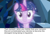 Size: 1280x897 | Tagged: safe, edit, edited screencap, screencap, character:tree of harmony, character:treelight sparkle, character:twilight sparkle, species:pony, episode:the ending of the end, episode:what lies beneath, g4, my little pony: friendship is magic, leak, caption, critical research failure, headcanon, implied discord, solo, tree of harmony, treelight sparkle
