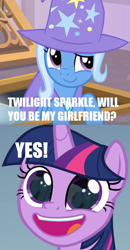 Size: 448x864 | Tagged: safe, edit, edited screencap, screencap, character:trixie, character:twilight sparkle, character:twilight sparkle (alicorn), species:alicorn, species:pony, ship:twixie, episode:sparkle's seven, episode:the ending of the end, g4, my little pony: friendship is magic, leak, butt, cute, diatrixes, eye reflection, faec, female, lesbian, plot, pudding face, reflection, shipping, twiabetes