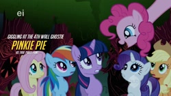 Size: 720x405 | Tagged: safe, edit, edited screencap, screencap, character:applejack, character:fluttershy, character:pinkie pie, character:rainbow dash, character:rarity, character:twilight sparkle, species:pony, episode:friendship is magic, g4, my little pony: friendship is magic, ei, fourth wall, mane six, overwatch, play of the game