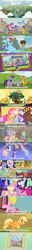 Size: 1280x10121 | Tagged: safe, edit, edited screencap, screencap, character:apple bloom, character:applejack, character:barley barrel, character:big mcintosh, character:bright mac, character:bulk biceps, character:carrot cake, character:clear sky, character:cup cake, character:fluttershy, character:gallus, character:garble, character:granny smith, character:huckleberry, character:mayor mare, character:november rain, character:ocellus, character:pickle barrel, character:pinkie pie, character:rainbow dash, character:rarity, character:sandbar, character:scootaloo, character:silverstream, character:smolder, character:snails, character:snips, character:spike, character:sweetie belle, character:twilight sparkle, character:twilight sparkle (alicorn), character:twilight sparkle (unicorn), character:wind sprint, character:yona, character:zecora, species:alicorn, species:changedling, species:pegasus, species:pony, species:unicorn, episode:common ground, episode:friendship is magic, episode:going to seed, episode:rainbow falls, episode:swarm of the century, episode:sweet and smoky, episode:the cutie mark chronicles, friendship is magic: rainbow roadtrip, g4, my little pony: friendship is magic, bee, brother and sister, comic, cutie mark crusaders, father and son, female, food, friendship student, golden oaks library, honey, hoofbump, hug, intro, male, mane six, mother and daughter, parasprite, photo, ponyville, screencap comic, siblings, silly, silly pony, student six, the berenstain bears