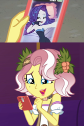 Size: 720x1074 | Tagged: safe, edit, edited screencap, screencap, character:rarity, character:vignette valencia, episode:inclement leather, episode:the other side, equestria girls:rollercoaster of friendship, g4, my little pony: equestria girls, my little pony:equestria girls, spoiler:choose your own ending (season 2), spoiler:eqg series (season 2), crack shipping, female, inclement leather: vignette valencia, lesbian, shipping, vignette valencia