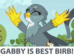 Size: 770x588 | Tagged: safe, edit, edited screencap, screencap, character:gabby, species:griffon, episode:the fault in our cutie marks, g4, my little pony: friendship is magic, birb, cute, gabbybetes, solo