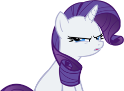 Size: 1994x1464 | Tagged: safe, edit, edited screencap, screencap, character:rarity, species:pony, species:unicorn, episode:the return of harmony, g4, my little pony: friendship is magic, annoyed, background removed, disgusted, female, mare, simple background, solo, transparent background