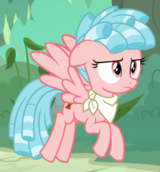 Size: 659x709 | Tagged: safe, edit, edited screencap, screencap, character:cozy glow, character:spur, species:pegasus, species:pony, episode:growing up is hard to do, g4, my little pony: friendship is magic, bandana, cozy glow is not amused, cozy spur, cropped, female, filly, older, older cozy glow, palette swap, recolor, solo, teenager