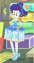 Size: 517x960 | Tagged: safe, edit, screencap, character:rarity, equestria girls:rollercoaster of friendship, g4, my little pony: equestria girls, my little pony:equestria girls, alternate hairstyle, bare shoulders, carousel dress, clothing, cropped, dress, feet, female, high heels, nail polish, sandals, shoes, solo, toenail polish, toenails