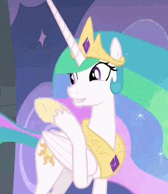 Size: 338x390 | Tagged: safe, edit, edited screencap, screencap, character:princess celestia, species:alicorn, species:pony, episode:horse play, g4, my little pony: friendship is magic, animated, cropped, cute, cutelestia, female, gif, hoof shoes, mare, smiling, solo, waving