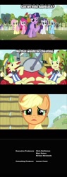 Size: 450x1188 | Tagged: safe, edit, edited screencap, screencap, character:applejack, character:flam, character:flim, character:fluttershy, character:pinkie pie, character:rainbow dash, character:rarity, character:twilight sparkle, species:pony, episode:the super speedy cider squeezy 6000, g4, my little pony: friendship is magic, bad end, comic, mane six, screencap comic