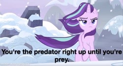 Size: 1200x644 | Tagged: safe, edit, edited screencap, screencap, character:starlight glimmer, species:pony, species:unicorn, episode:the ending of the end, g4, my little pony: friendship is magic, caption, image macro, text, the expanse