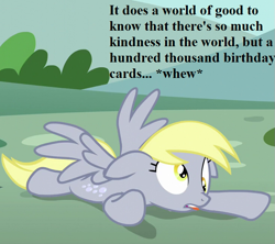 Size: 729x648 | Tagged: safe, edit, edited screencap, screencap, character:derpy hooves, species:pony, episode:no second prances, g4, my little pony: friendship is magic, cropped, exhausted, link in description, speech, tongue out