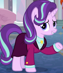 Size: 600x700 | Tagged: safe, edit, edited screencap, screencap, character:starlight glimmer, species:pony, species:unicorn, episode:the last problem, g4, my little pony: friendship is magic, cropped, cute, female, glimmerbetes, low quality, mare, older, older starlight glimmer, raised hoof, solo