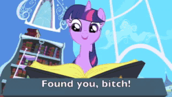 Size: 640x360 | Tagged: safe, edit, edited screencap, screencap, character:rarity, character:spike, character:twilight sparkle, character:twilight sparkle (unicorn), species:pony, species:unicorn, episode:friendship is magic, episode:lesson zero, episode:the return of harmony, g4, my little pony: friendship is magic, abuse, angry german kid, animated, book, golden oaks library, sound, spikeabuse, twilight's canterlot home, vulgar, webm