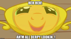 Size: 888x499 | Tagged: safe, edit, edited screencap, screencap, character:applejack, species:earth pony, species:pony, episode:applebuck season, g4, my little pony: friendship is magic, accent, caption, female, funny, image macro, impact font, mare, meme, silly, silly pony, solo, text, trophy, who's a silly pony