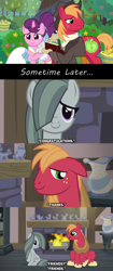 Size: 1280x3056 | Tagged: safe, edit, edited screencap, screencap, character:big mcintosh, character:marble pie, character:sugar belle, species:earth pony, species:pony, species:unicorn, ship:sugarmac, episode:hearthbreakers, episode:the big mac question, g4, my little pony: friendship is magic, acceptance, approval, best wishes, better as friends, bittersweet, captions, clothing, comic, congratulations, cute, dialogue, dress, epilogue, episode idea, fanfic idea, female, fireplace, friends, friendship, friendshipping, good end, headcanon, hearth's warming, heartwarming, hope, husband and wife, i want my beloved to be happy, just friends, lyrics in the description, male, mare, married, married couple, moving on, screencap comic, ship sinking, shipping, shirt, sitting, song, song reference, stallion, straight, suit, thanks, vest, wedding dress, yoke, youtube link