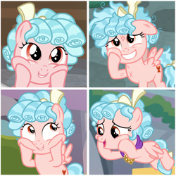 Size: 1149x1147 | Tagged: safe, edit, screencap, character:cozy glow, species:pegasus, species:pony, episode:school raze, g4, my little pony: friendship is magic, cozy glow is best facemaker, cozybetes, cute, female, filly, foal, pure concentrated unfiltered evil of the utmost potency, pure unfiltered evil, squishy cheeks