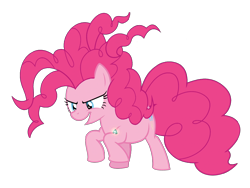 Size: 1738x1307 | Tagged: safe, edit, edited screencap, screencap, character:pinkie pie, species:earth pony, species:pony, episode:the ending of the end, g4, my little pony: friendship is magic, background removed, bell, chaos magic, chaos pinkie, female, grogar's bell, mare, open mouth, simple background, smiling, solo, transparent background, vector