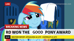 Size: 1280x720 | Tagged: safe, edit, edited screencap, screencap, character:rainbow dash, species:pony, episode:parental glideance, g4, my little pony: friendship is magic, best pony, break your own news, crying, happy, op is a swan, tears of joy