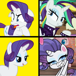 Size: 775x776 | Tagged: safe, edit, edited screencap, screencap, character:rarity, species:pony, species:unicorn, my little pony:pony life, hotline bling, meme, op is a duck, op is a goddamn moron, op is trying to start shit, op is trying to start shit so badly that it's just sad, op is trying too hard, op is wrong