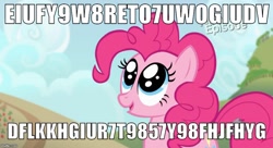Size: 852x465 | Tagged: safe, edit, edited screencap, screencap, character:pinkie pie, episode:pinkie apple pie, g4, my little pony: friendship is magic, caption, female, gibberish, image macro, linguini-ist required, solo, text