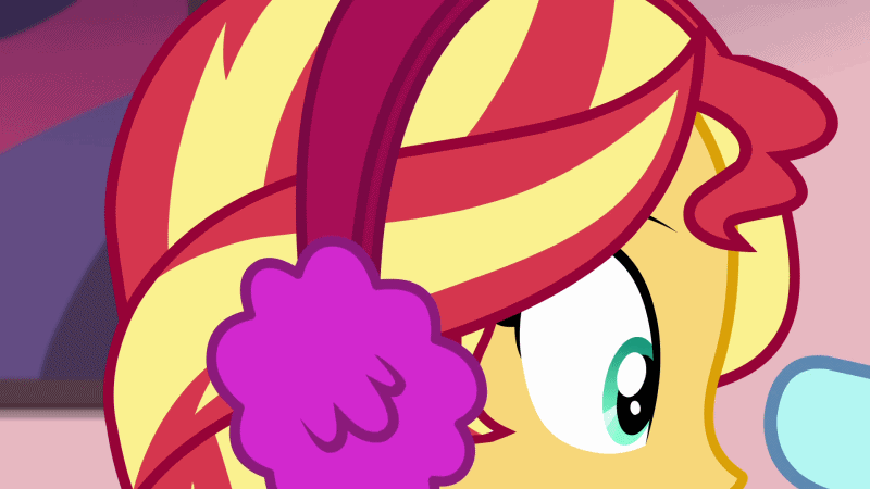 Size: 800x450 | Tagged: safe, edit, edited screencap, screencap, character:pinkie pie, character:sunset shimmer, equestria girls:holidays unwrapped, g4, my little pony: equestria girls, my little pony:equestria girls, spoiler:eqg series (season 2), animated, gif, reversed, saving pinkie's pie, this will end in snu snu, undressing