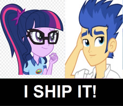 Size: 828x709 | Tagged: safe, edit, screencap, character:flash sentry, character:twilight sparkle, character:twilight sparkle (scitwi), species:eqg human, ship:flashlight, my little pony:equestria girls, female, male, sciflash, shipping, straight
