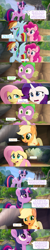 Size: 1333x6700 | Tagged: safe, edit, edited screencap, screencap, character:applejack, character:fluttershy, character:pinkie pie, character:rainbow dash, character:rarity, character:spike, character:twilight sparkle, character:twilight sparkle (alicorn), species:alicorn, species:dragon, species:earth pony, species:pegasus, species:pony, species:unicorn, my little pony: the movie (2017), angry, canterlot, cloud, comic, confused, dialogue, female, forest, invasion, logic, male, mane seven, mane six, mare, meta, open mouth, plothole, raised hoof, river, rock, screencap comic, speech bubble, storm king's ship, tree, waterfall