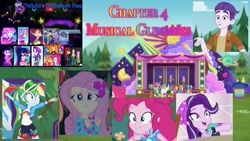 Size: 1280x720 | Tagged: safe, edit, edited screencap, screencap, character:adagio dazzle, character:aria blaze, character:bulk biceps, character:cranky doodle donkey, character:fluttershy, character:kiwi lollipop, character:microchips, character:pinkie pie, character:princess celestia, character:princess luna, character:principal celestia, character:rainbow dash, character:sonata dusk, character:starlight glimmer, character:supernova zap, character:twilight sparkle, character:vice principal luna, character:vignette valencia, episode:accountibilibuddies, episode:how to backstage, episode:inclement leather, episode:lost and pound, episode:the road less scheduled, equestria girls:mirror magic, equestria girls:sunset's backstage pass, g4, my little pony: equestria girls, my little pony:equestria girls, spoiler:eqg series (season 2), spoiler:eqg specials, chapter image, dirk thistleweed, fanfic, fanfic art, fanfic cover, inclement leather: vignette valencia, kiwi lollipop, princess thunder guts, stage, supernova zap, the dazzlings, the road less scheduled: celestia, the road less scheduled: microchips, twolight, vice principal luna, vignette valencia