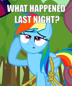 Size: 302x360 | Tagged: safe, edit, edited screencap, screencap, character:fluttershy, character:rainbow dash, character:twilight sparkle, episode:the return of harmony, g4, my little pony: friendship is magic, animated, caption, confused, cropped, gif, hoof on head, image macro, question, rope, solo focus, text